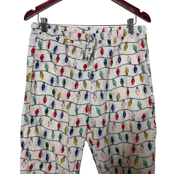 Hanna Andersson adult holidays light flannel cotton straight leg pants sz S - Picture 3 of 4